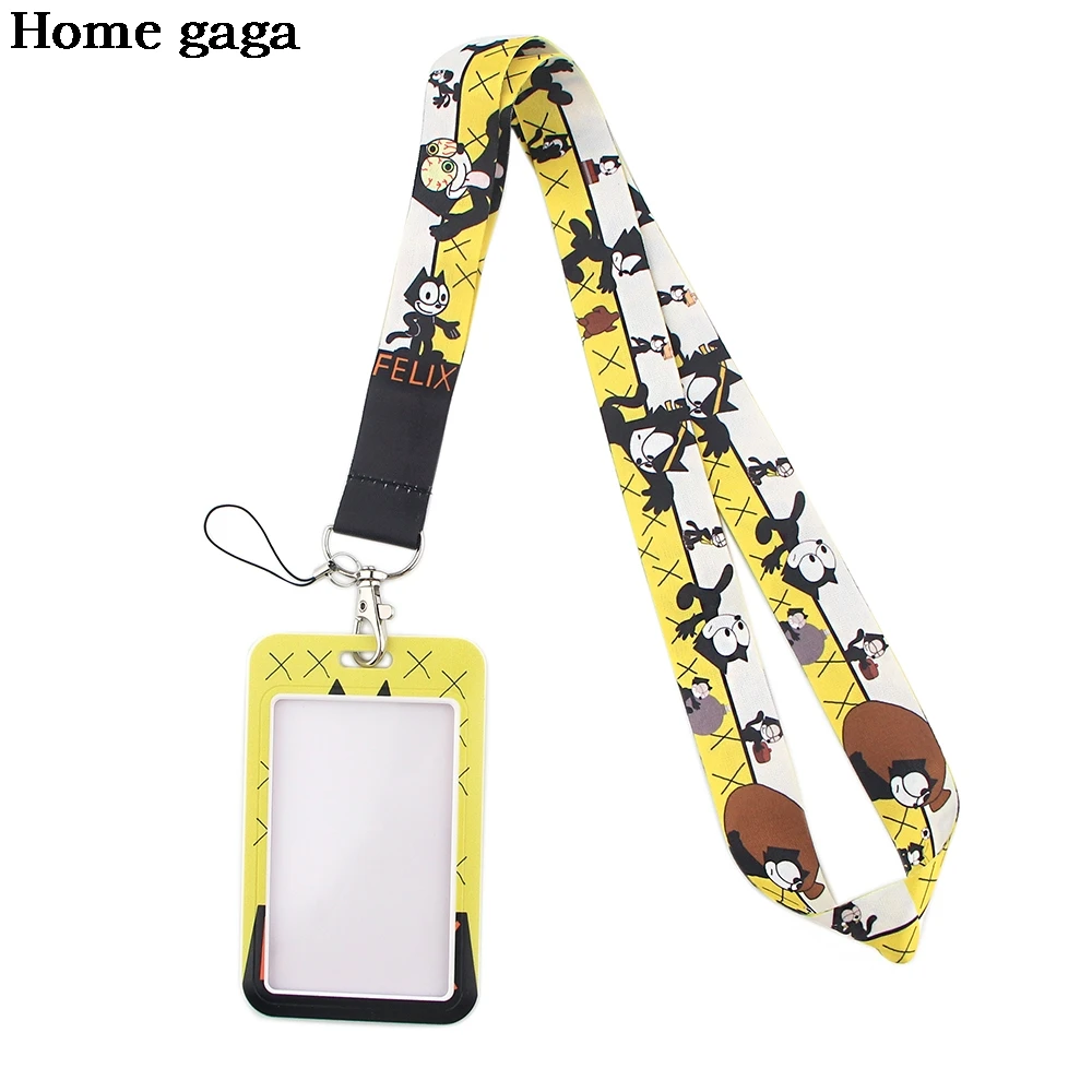 

DB137 Homegaga Cat Keychain Neck Strap Lanyards ID Badge Card Rope Chain Necklace Phone Gym Strap Webbing Necklace Key Holder