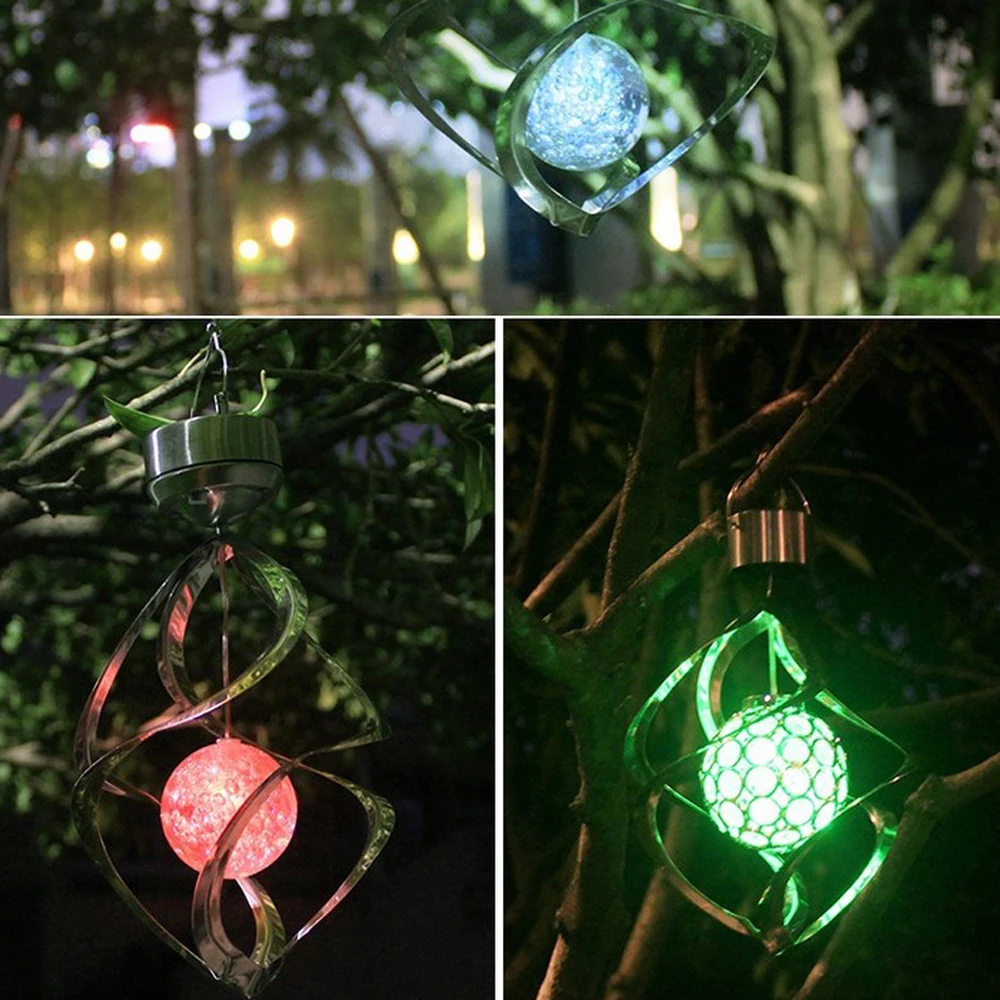 Светодиодный Спиннер изменяющий цвет 3D наружная лампа с колокольчиком домашний