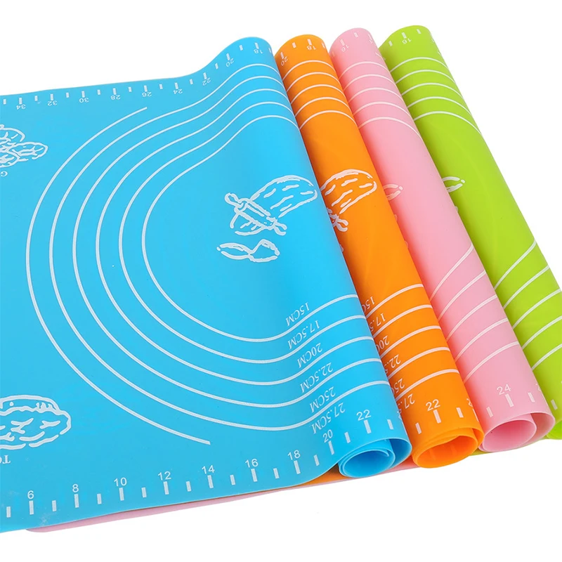 

Thicken Silicone Kneading Dough Mat Scale Non-Stick Kitchen Baking Tool Cake Board Large Soft High Temperature Rolling Dough Pad