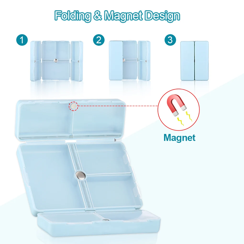 1PC Weekly Pill Box 7 Days Foldable Travel Medicine Holder Tablet Storage Case Container Dispenser Organizer Tools | Дом и сад