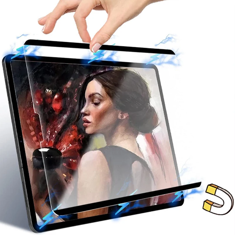 

Magnetic Paper Like Film For iPad Pro 11 2021 M1 12.9 Air 4 10.9 10.2 Air 2 3 10.5 Matte Screen Protector Removable Drawing Film