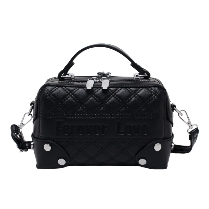 

Pineapple Pattern Diamond Metal Rivets Fashion Handbags 2021 New Style Simple Casual Handbags Tote Bags for Women Purses