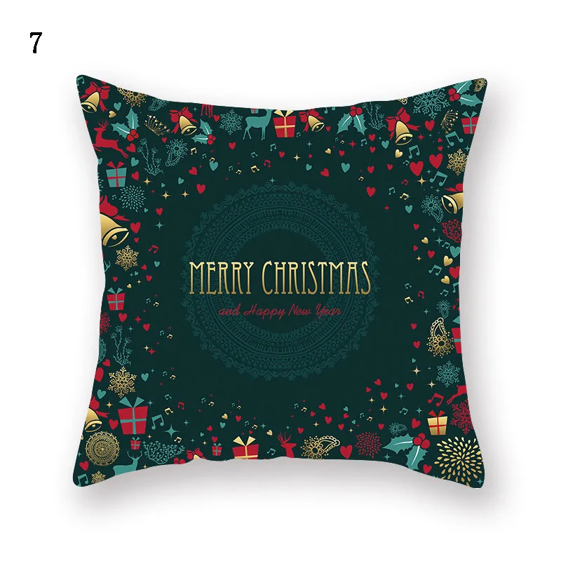 

Merry Christmas Decor for Home 2020 Christmas Ornaments Kerst New Year 2021 Christmas Black Gold Pillowcase Christmas Home Decor