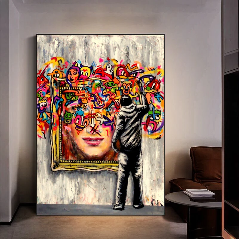 

Graffiti Art Street Canvas Painting Wall Art Abstract Modern Poster Print Picture for Living Room Interior Home Decor Cuadros