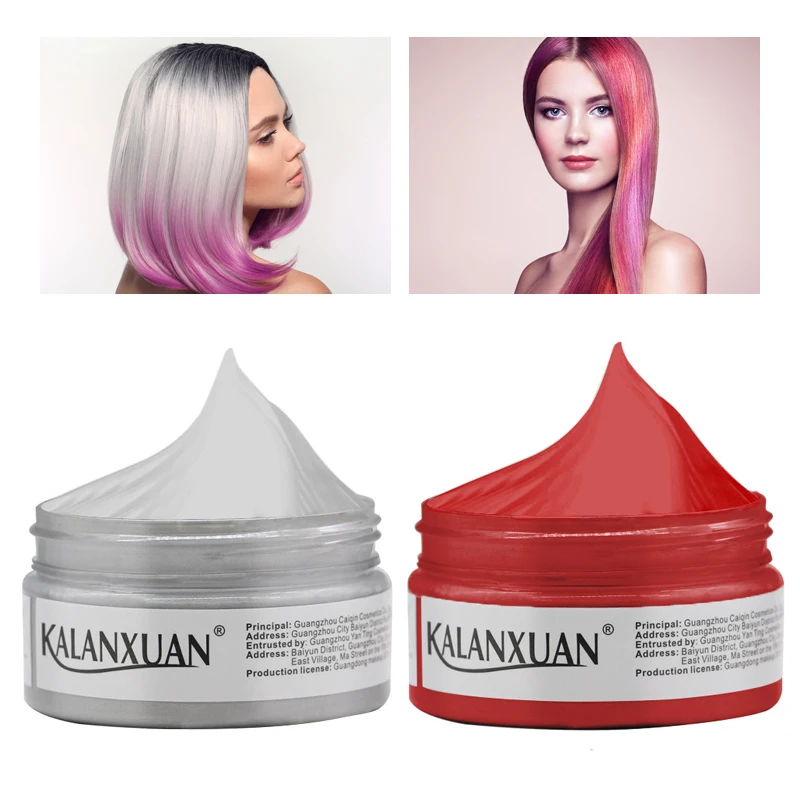 1 шт. волосы цветной воск краситель временные формовочная паста цветов в наличии