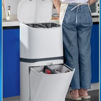 modern large trash can holder kitchen storage garbage sorting standing trash bin basket with lid bucket cesta cocina waste bins