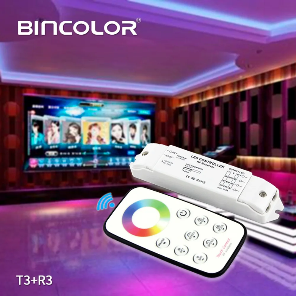 Пульт дистанционного управления Bincolor T3 Mini RGB RF R3 для светодиодсветильник