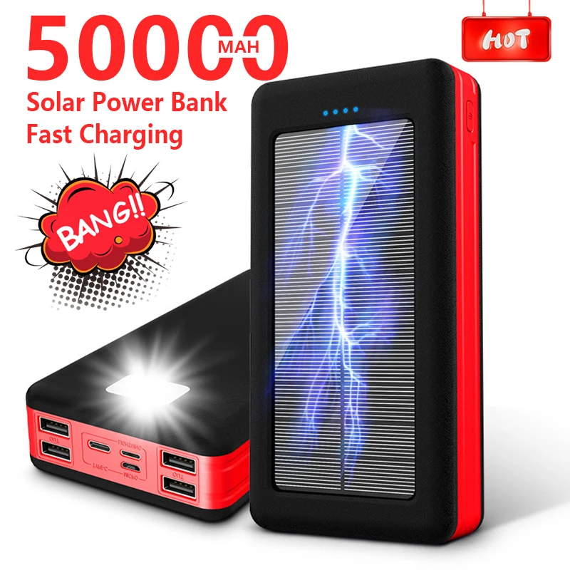 Внешний аккумулятор на солнечной батарее 50000 мАч|Внешние аккумуляторы| |