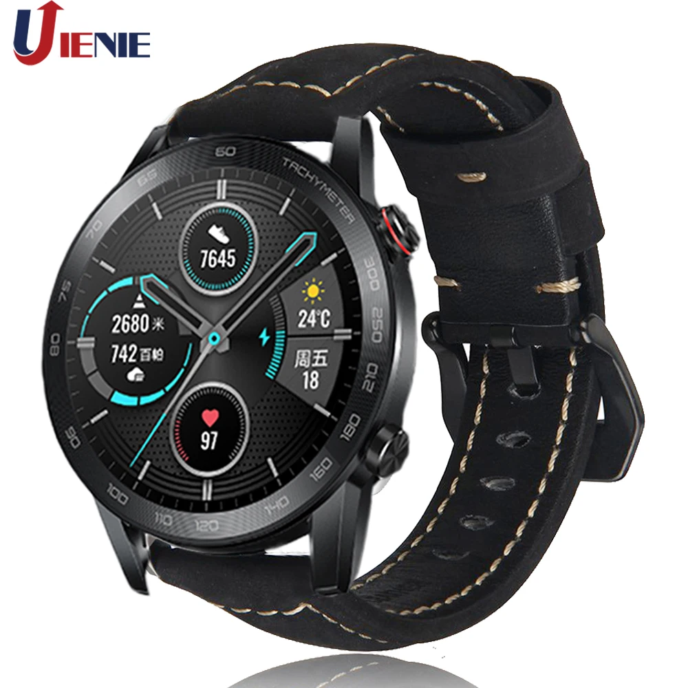 Кожаный ремешок для часов Huawei Honor Magic 2 46 мм/gt2 мм браслет Dream Band 22 Samsung Gear