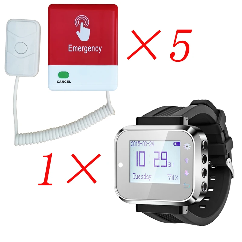 

Система вызова медсестры, приемник часов, звуковое оповещение, часы-пейджер и кнопки экстренной помощи для отключения пожилого пациента