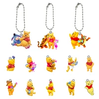 disney pooh and tigger wallet buckle keychain pendant cartoon animation resin acrylic charm wallet buckle accessories pendant