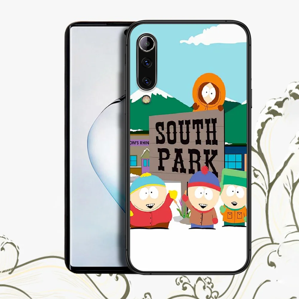 

Souths Cartoon Park Xiaomi Mi Note 10 A3 9T 10T 9 MAX 3 A2 8 9 pocox3 cc9 Lite Pro Ultra For Phone Case black Etui Fashion