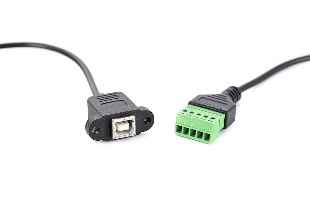 

10 шт./лот usb принтер Тип B 5 Pin разъем с щит цельный кабельный наконечник адаптер кабель 30 см 1ft