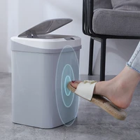 16l automatic sensor bin odor sealplastic smart trash can automatic touchless dustbin lid prevent smell overflow for home