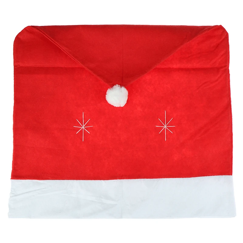 1 шт. чехлы на стулья в стиле Санта Клауса нетканый обеденный стол Красная шапка
