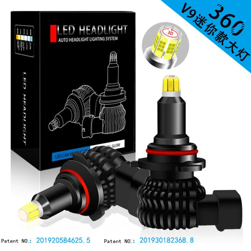 

2pcs 3d effect H7 H1 H8 H11 H10 9005 LED Auto Headlight Conversion Bulb Kit W/SAMSUNG Chips 9012 hir2 fog Lamp 8 sides 18000 lms