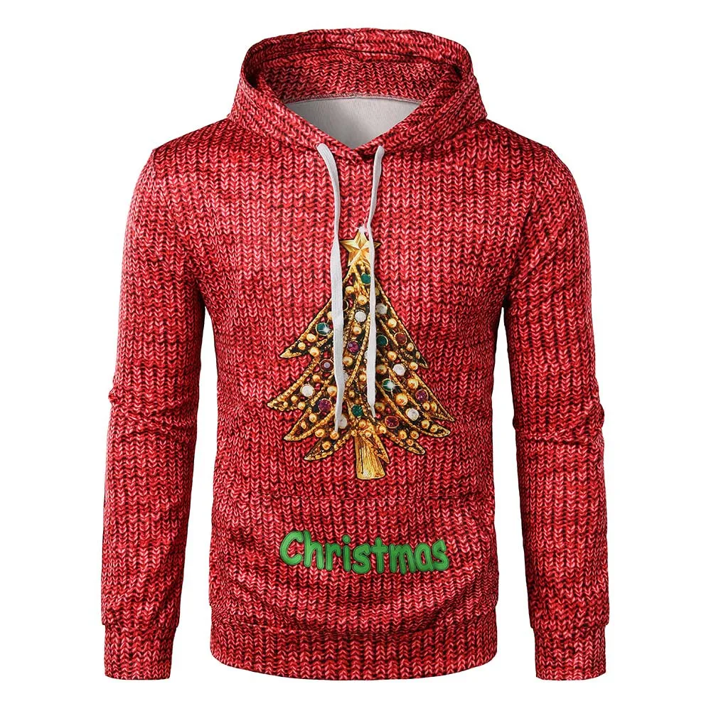 New 2019 Ugly Christmas Sweater Santa Claus Printed Loose Couple Pullover Novelty Autumn Winter Tops Clothing | Женская одежда