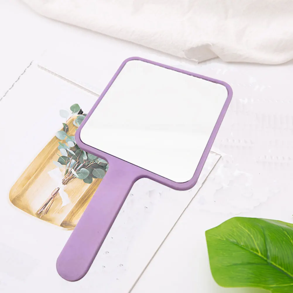 

Handheld Makeup Mirror Square Makeup Vanity Mirror With Handle Hand Mirror SPA Salon Compact Mirrors Cosmetic Mirror For Women