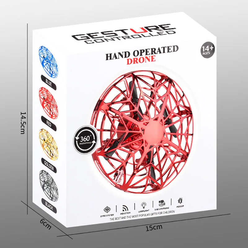 

Induction Drone Mini 4 Axis Drone UFO 360 Degree Rotation Flying Hand Induction Aircraft Toy UFO Kids Intelligent Electronic Toy