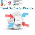 Новый Умный детектор дыма tuya ZigBee сетевая сигнализация Высокочувствительный Температурный датчик дыма совместим с приложением smart life