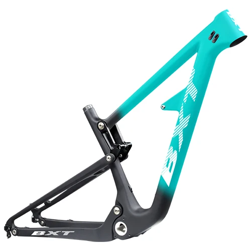 BXT half green Полный комплект велосипедной подвески рама 29er BSA; углерод, волокно, рама для горного велосипеда 142*12 мм 150 мм, рама для велосипеда для путешествий 148*12 мм - Цвет: BXT half green