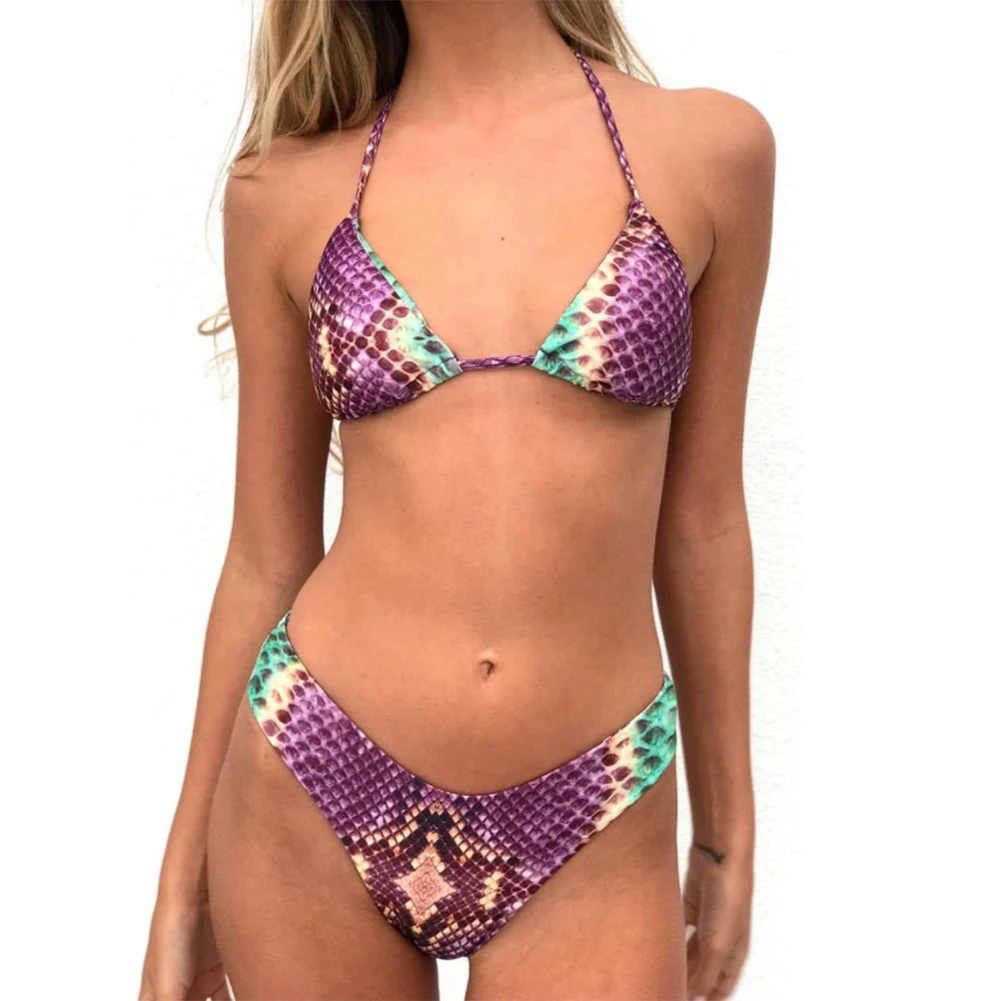 Новинка лета 2021 женский купальник сексуальный комплект бикини с лямкой на шее и