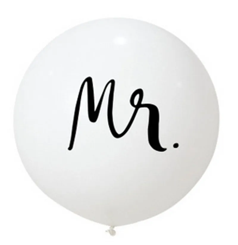 36 дюймов Mr Mrs из белого латекса воздушные шары для Свадебная вечеринка воздушный
