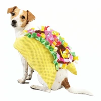 drop shipping pet halloween funny hamburger cosplay costume clothes cat dog costume creative dog christmas party pet apparels