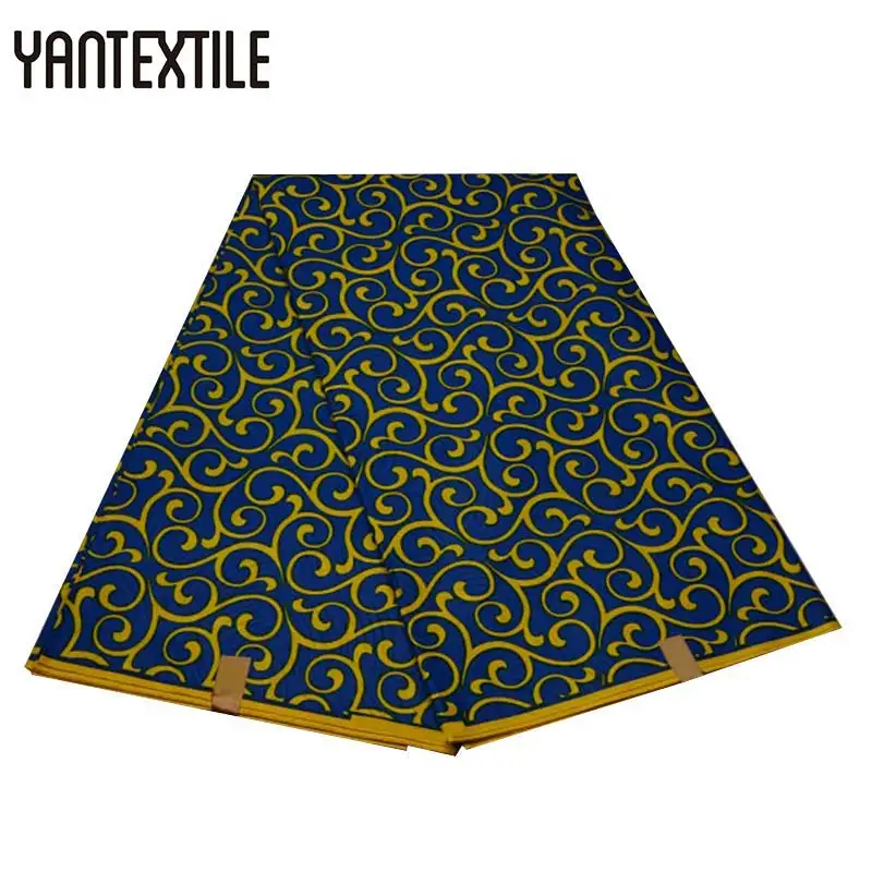 18090116 YANTEXTILE новая Анкара ткань Африканский настоящий воск принт Tissu Africain 6 ярдов настоящий воск Африканский батик ткань для свадебного платья - Цвет: 18090116