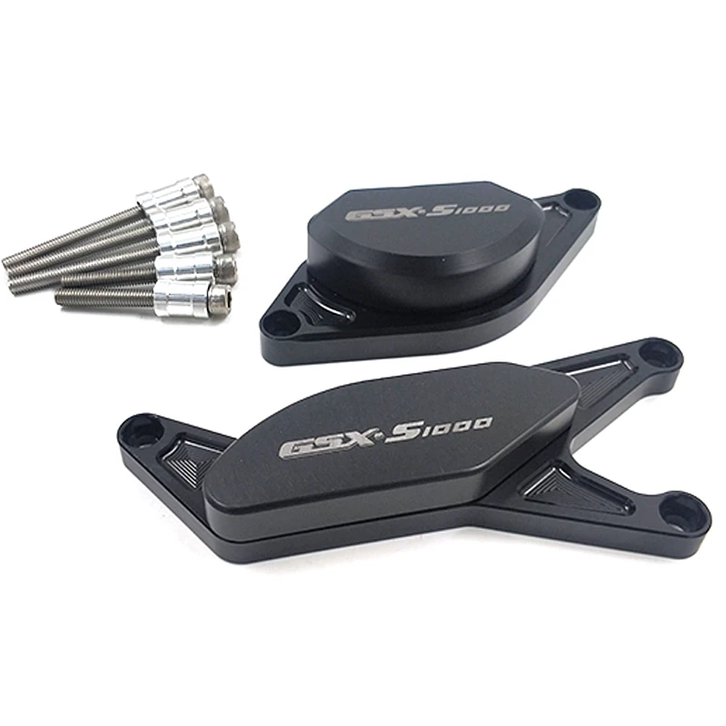 Black Для SUZUKI GSX-S1000 GSX-S1000F CNC POM Frame Slider Crash Pad двигатель статор чехол Saver протектор GSX S1000 - Цвет: Black