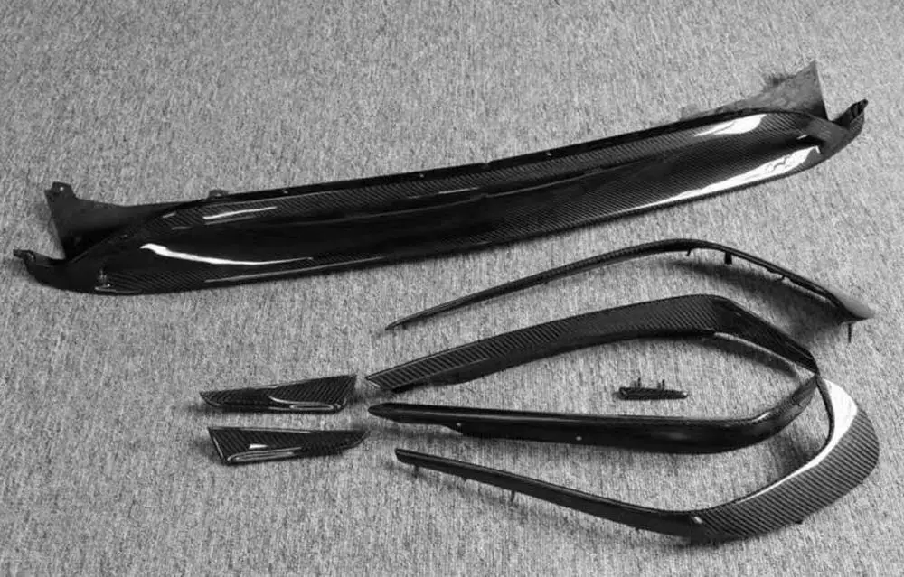 ABS/углеродного волокна AMG передний спойлер для губ + воздушные ножи крыло Benz A/CLA