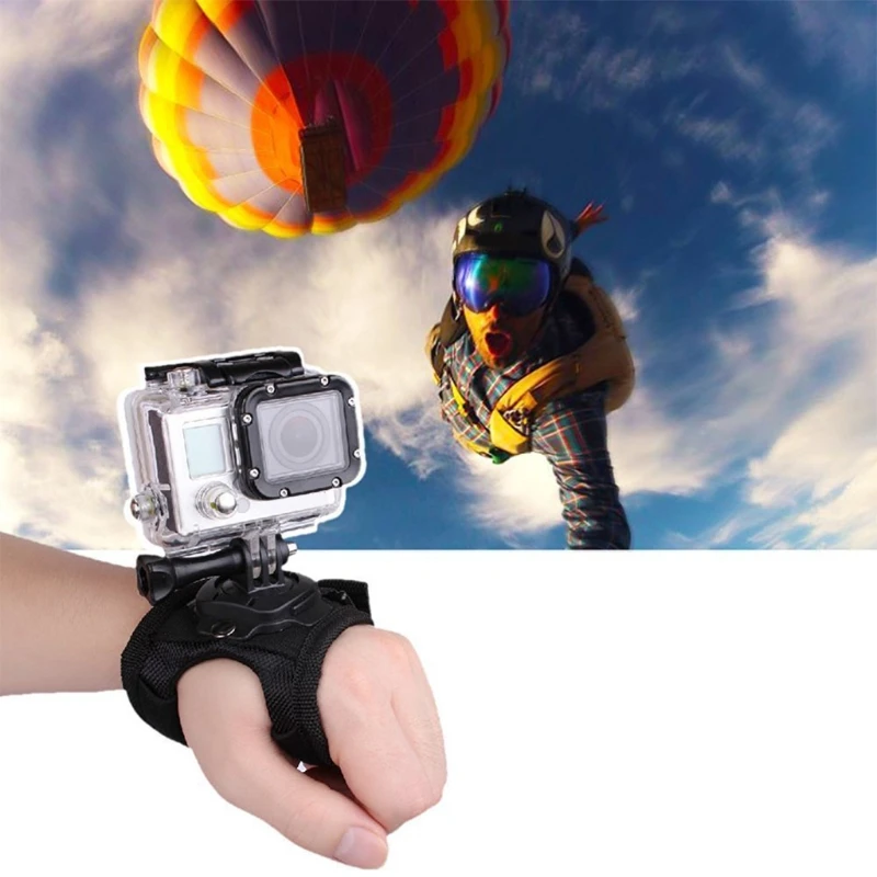 Вращающийся на 360 градусов ремешок запястье для Go Pro Hero 8/9 ручной держатель H3CA |