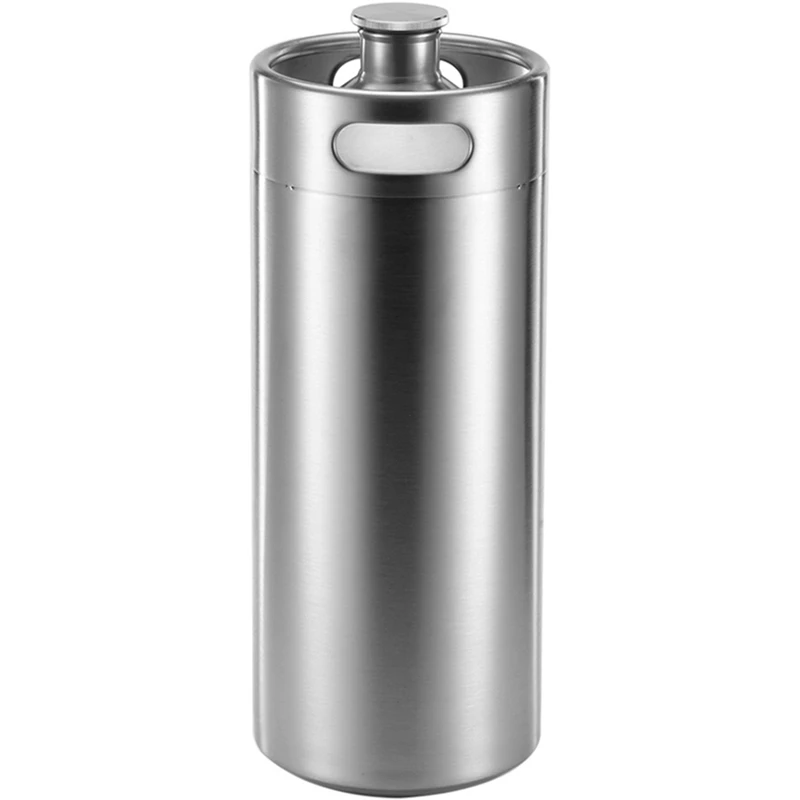 

4L Stainless Steel Growler Mini Keg Beer Growler Leak Proof Top Lid Beer Bottle Home Brewing Making Bar Tool