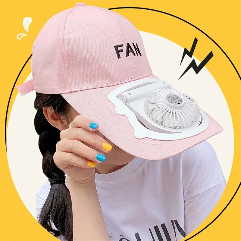 

Fan Cap Summer Fashion Outdoor Foldable Rechargeable Cap Quiet and Comfortable Outdoor Portable Fan Hat USB Rechargeable