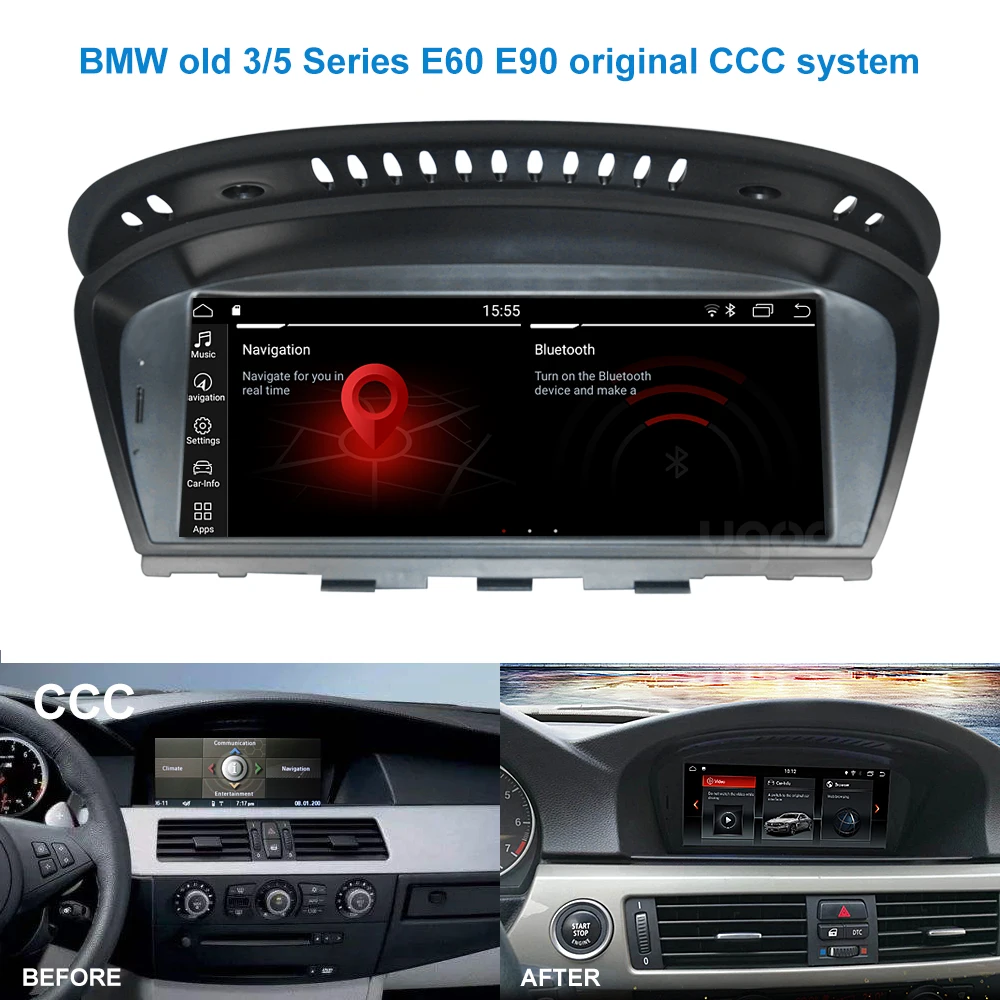 Мультимедийный экран на Android с GPS Навигатором Qualcomm для BMW X1 X3 X5 E60 E70 E71 E82 E84 E90 F10 F15 F20