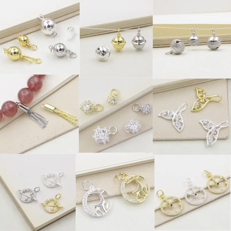 

6pcs/lot circle bell silver color gold color pendant tag DIY accessories of necklace bracelet headdress