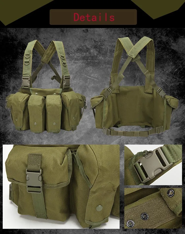 

TOtrait CQC AK Chest Rig Molle Tactical Vest Military Army Equipment AK 47 Magazine Pouch Outdoor Airsoft Paintball Hunting Vest