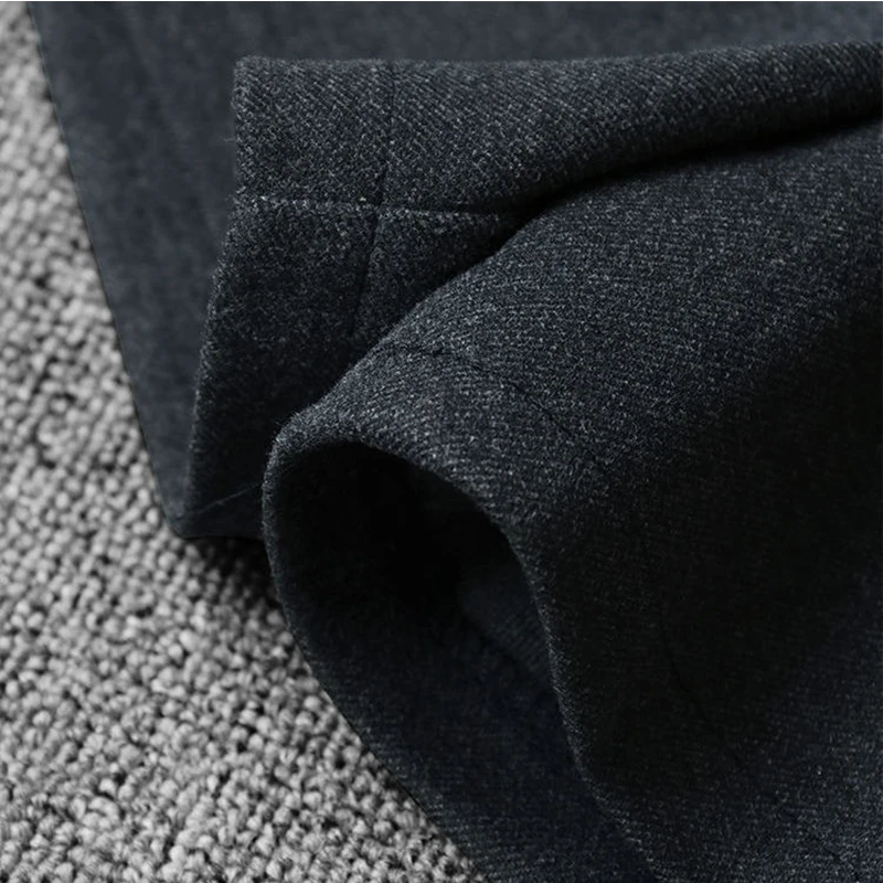 

New Autumn Winter High Waist Wide Leg Shorts Women Warm Shorts A-line Short Femme Beige Black Suit Pants KK0109