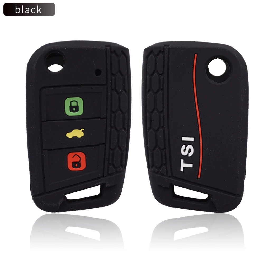 

Cocolockey Silicone Car Key Cover Case Shell for VW Golf 7 Mk7 Skoda Octavia A7 New Polo Keys Bag Fob Auto Accessories Protector