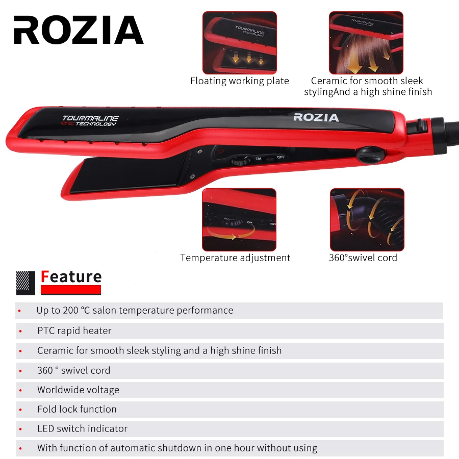 Новый стиль кукурузные волосы турмалин керамический нагревательный выпрямитель