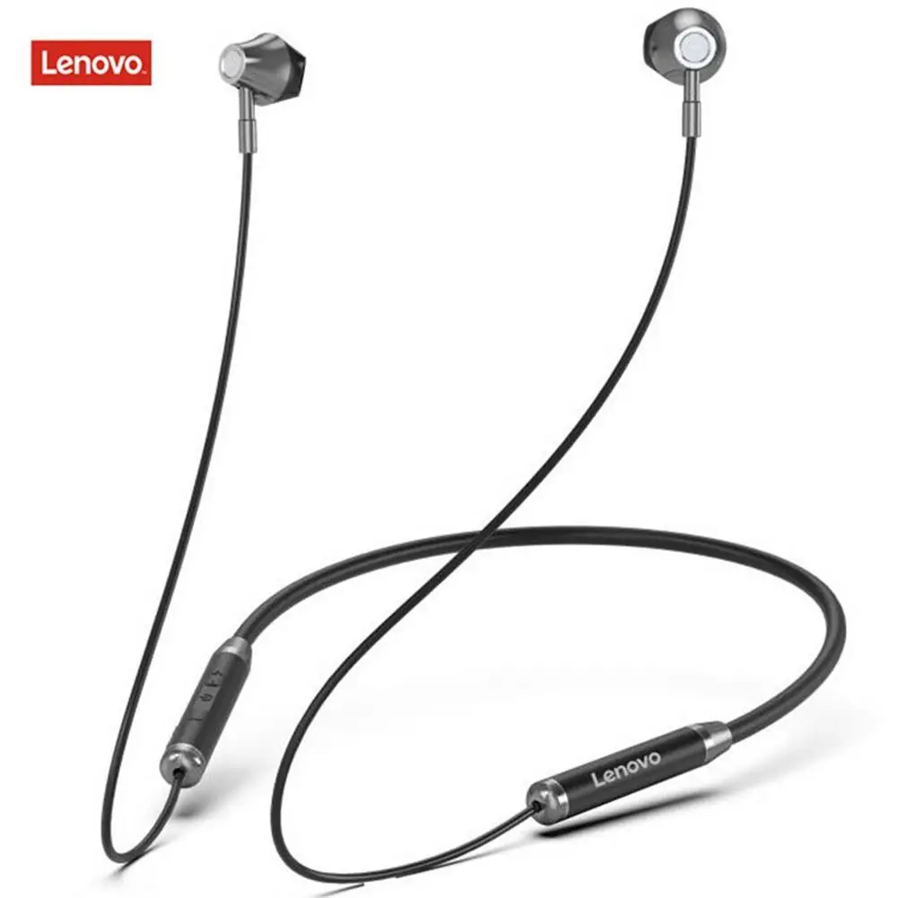 

Беспроводные наушники Lenovo HE06 с шейным ободом Bluetooth 5,0, Спортивная Магнитная Bluetooth-гарнитура, спортивная водонепроницаемая IPX5 гарнитура