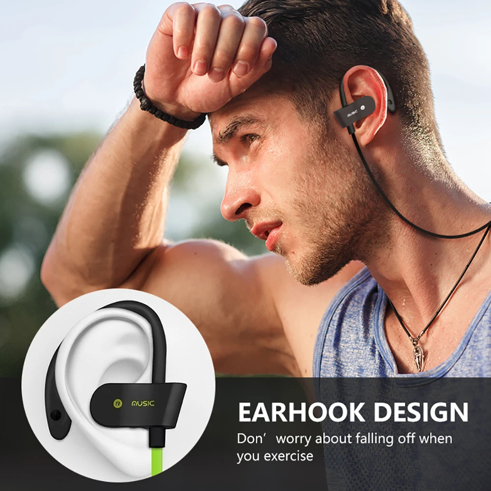 Спортивные Bluetooth V5.0 наушники беспроводные наушники-вкладыши с шумоподавлением