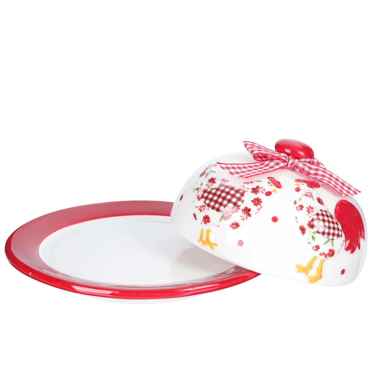 

1 Set Ceramic Dish Food Service Plate Butter Dish Cheese Box Design Food Dish
