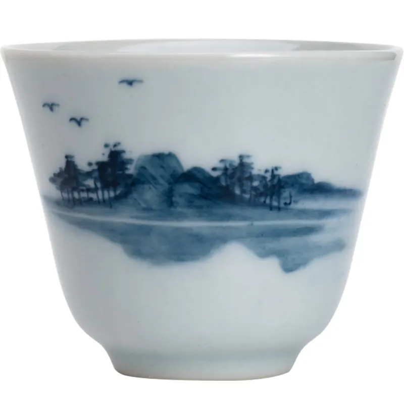 

Porcelain 4CM Chinese Painting Tea Cup Tea Set Teaware Ceramic Bowl Chinese Retro Style Kung Fu Cup Handmade Mug Home Decor