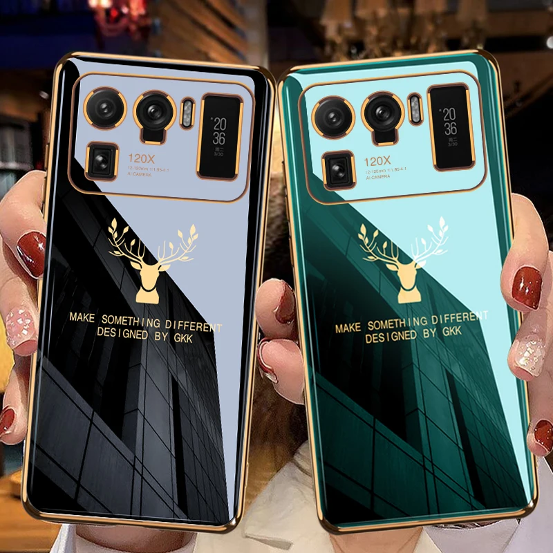

Plating Deer Head Silicone Case For Xiaomi 11 Ultra 10 Lite 10S POCO F2 Pro CC9 8 Redmi K40 Pro Note 8 K30 K20 Shockproof Cover