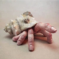 2 sizes resin finger crab creepy weird realistic horror model statue craft handmade statue sculpture modern figurines home decor