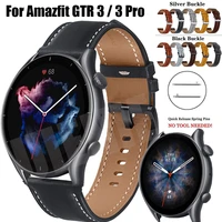 leather strap for amazfit gtr3 gtr 3 pro wristband bracelet for huawei gt 2 pro gtr2e watch band smartwatch bracelet correa