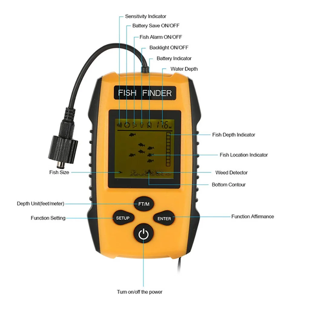 Freshwate-r Fish Finde-r электрическая лодка глубина рыбалки беспроводной локатор Tracke-r |