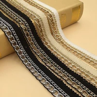 woolen ribbon hollow chain lace unilateral aluminum chain crochet woven barcode clothing diy accessories