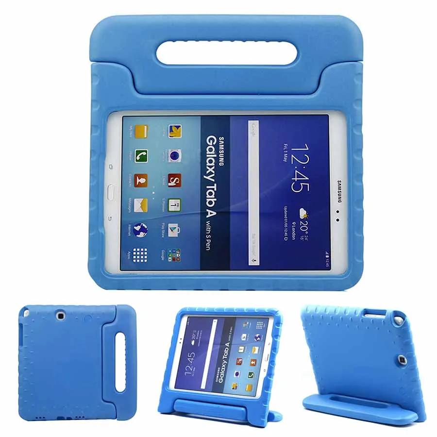 Детский ударопрочный чехол EVA для samsung GALAXY Tab A, 8,0 дюймов, T350, T351, T355, безопасный пенопластовый чехол для планшета, чехол с ручкой и подставкой